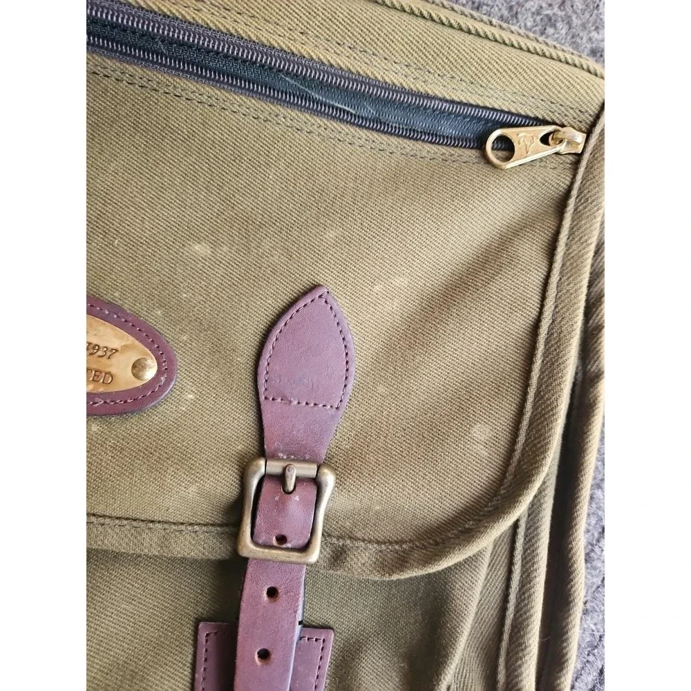 Vintage DUCKS UNLIMITED Canvas Leather Gear Bag Messenger Bag Laptop Case